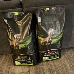 A 25 lb (11.3 kg) bag of Purina Pro Plan Veterinary Diets HA Hydrolyzed Dog Food 