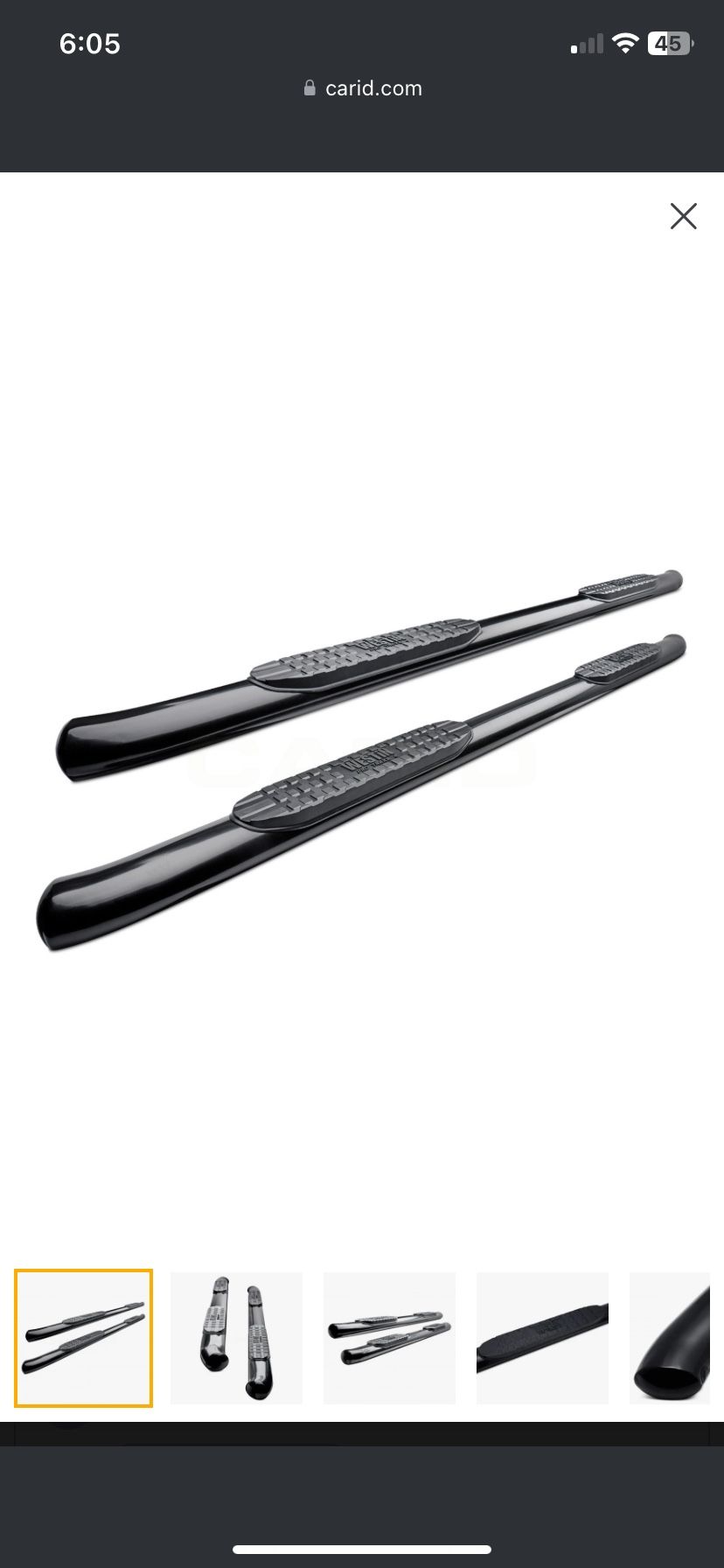 Westin® - 4" Pro Traxx Cab Length Black Oval Tube Step Bars/Running boards