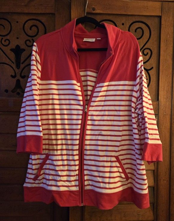 Women's 3/4 Sleeve Active Wear/Spring Jacket 3X