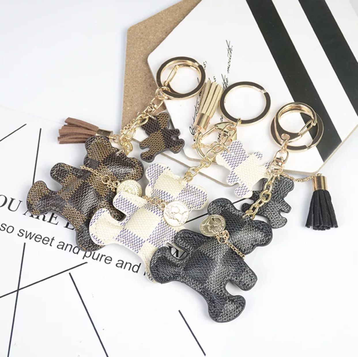 Teddy bear keychain