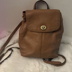 🍀💕Coach Leather Backpack 