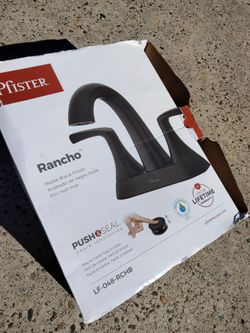 New Pfister Faucet Black Rancho with 3 Piece Kit