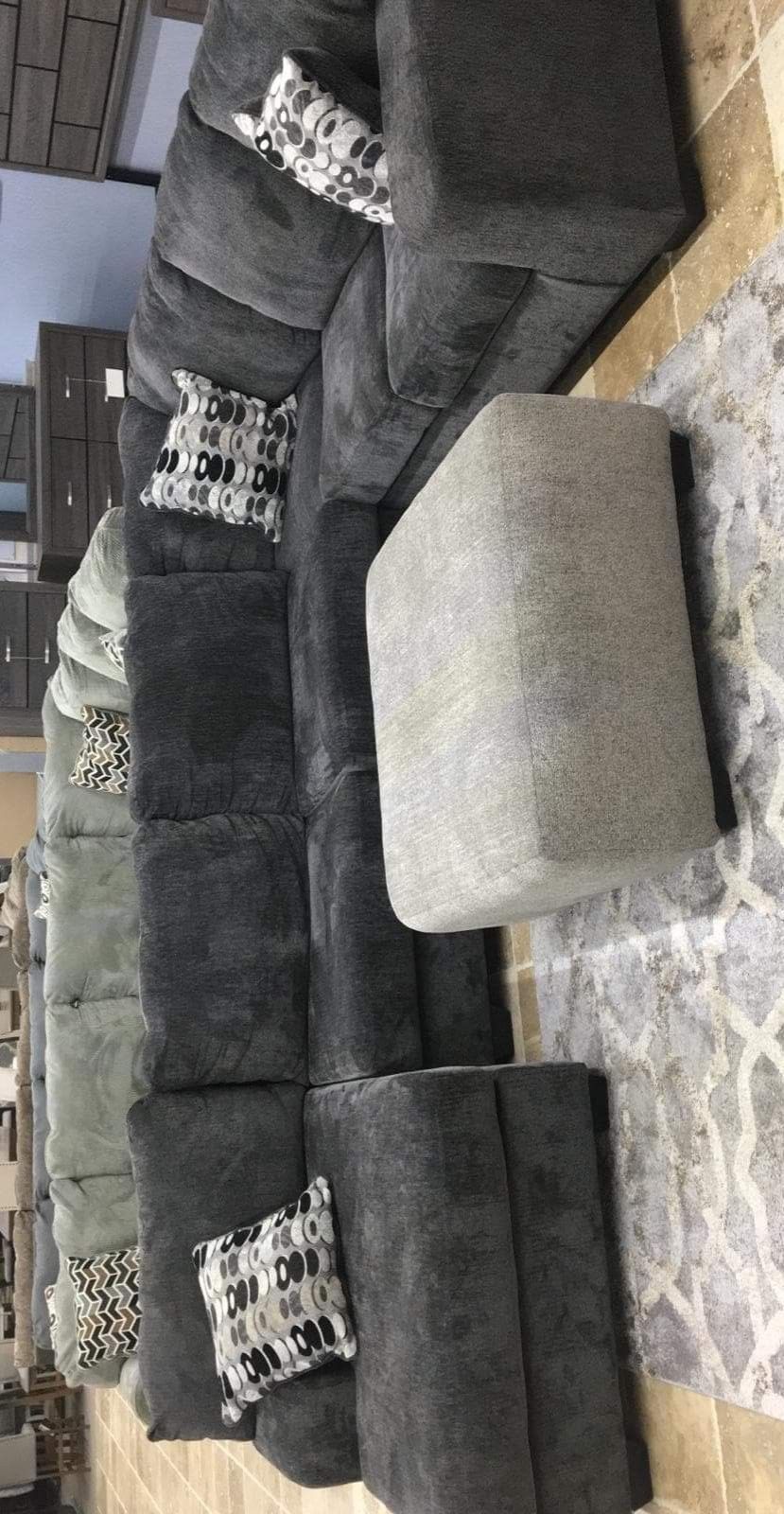 ♡NEW ASHLEY SMOKE LAF/RAF LARGE LIVING ROOM SECTIONAL, COUCH, 39 DOWN PAYMENT, FREE DELIVERY♡