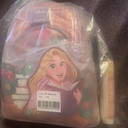 Rapunzel Loungefly Backpack And Wallet BUNDLE