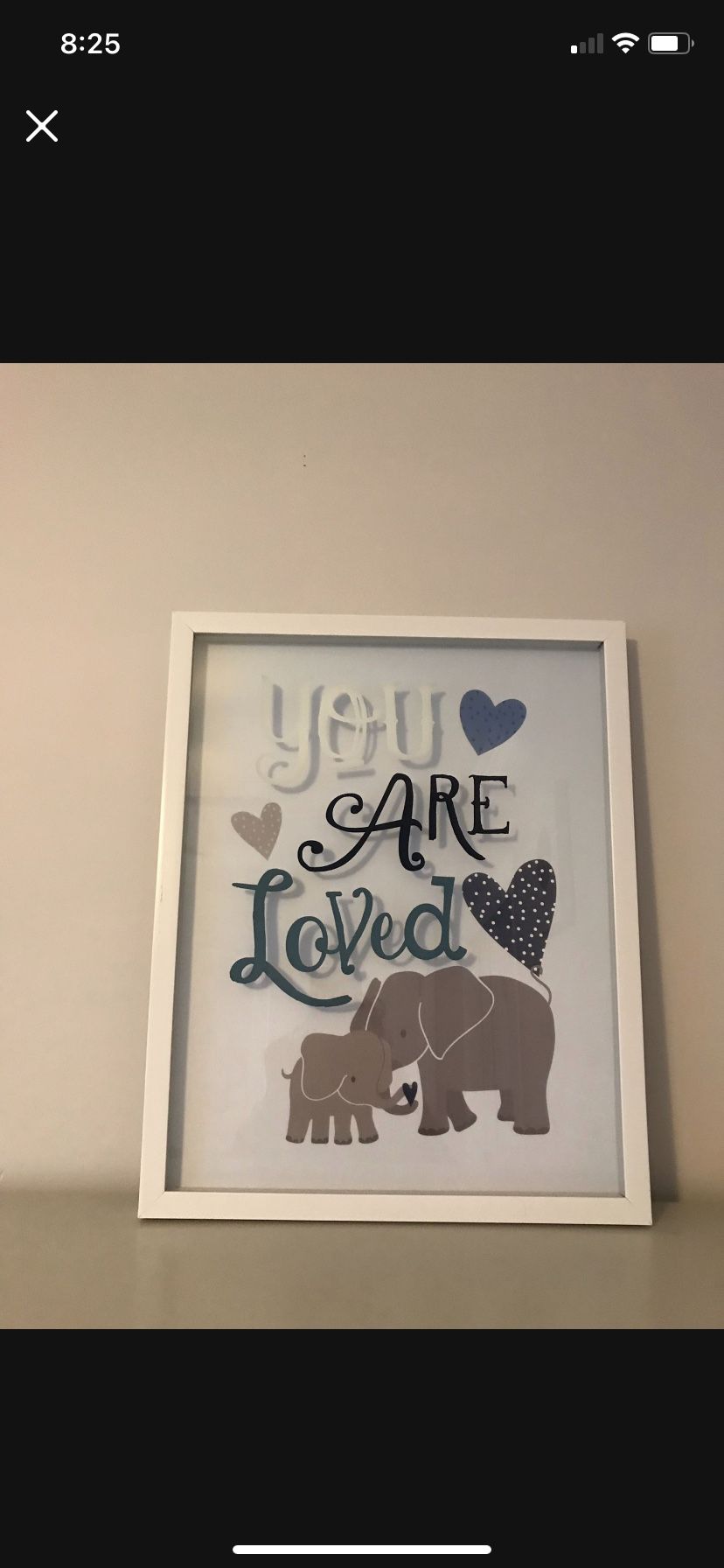 Elephant Baby Nursery Frame