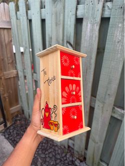 (Hand painted) wooden Tea Cabinet