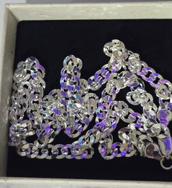 24" inches 5mm .925 Sterling Silver Cuban Link 27G