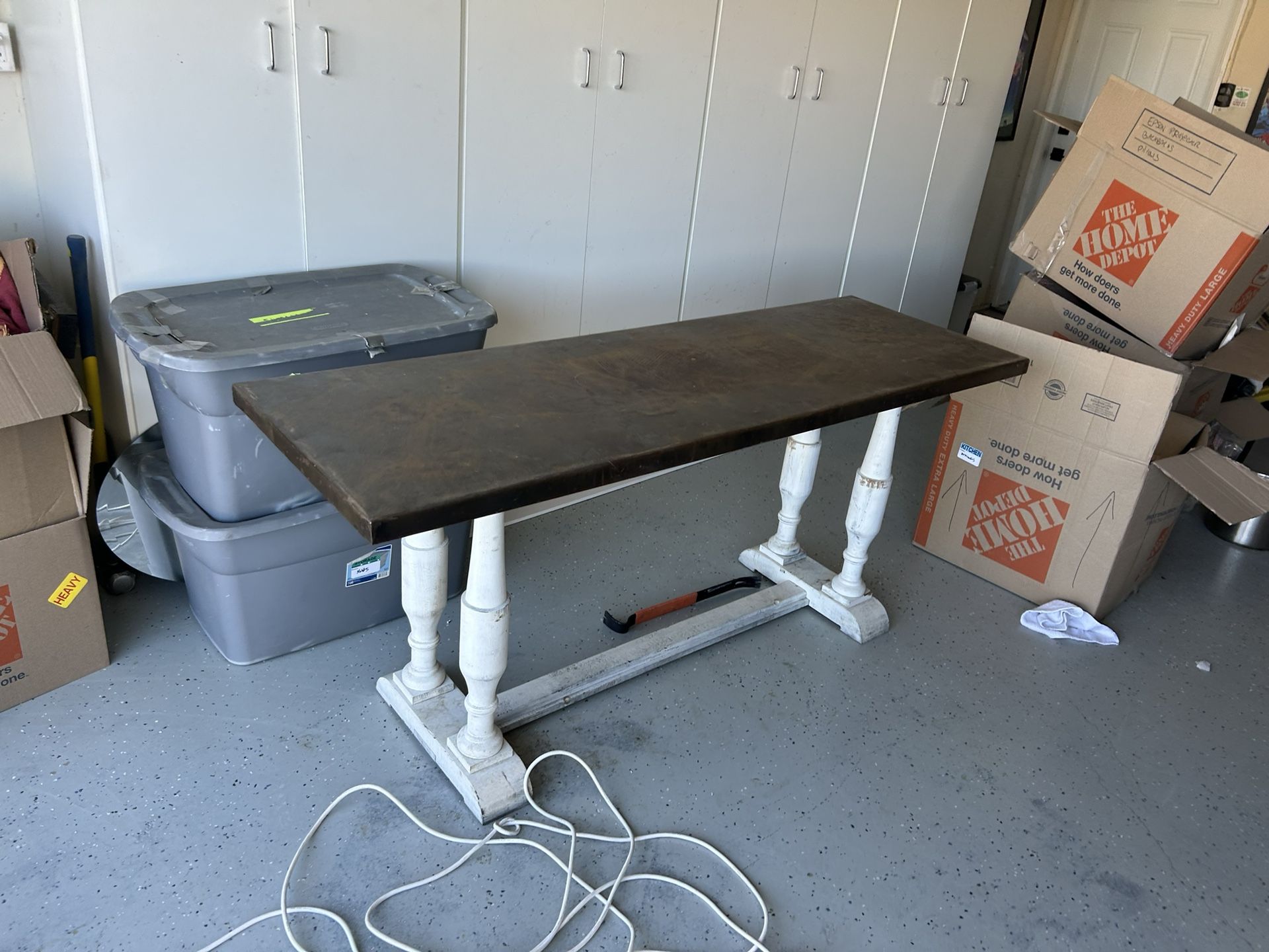 Dinning Metal Table With Wood Legs