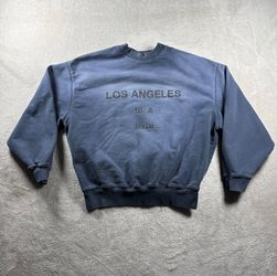 Anine Bing “Los Angeles is a Myth” Women’s XS Blue Sweatshirt 100% Cotton #918