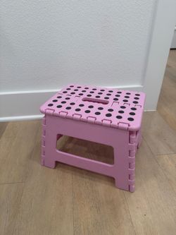 Pink Folding Step Stool