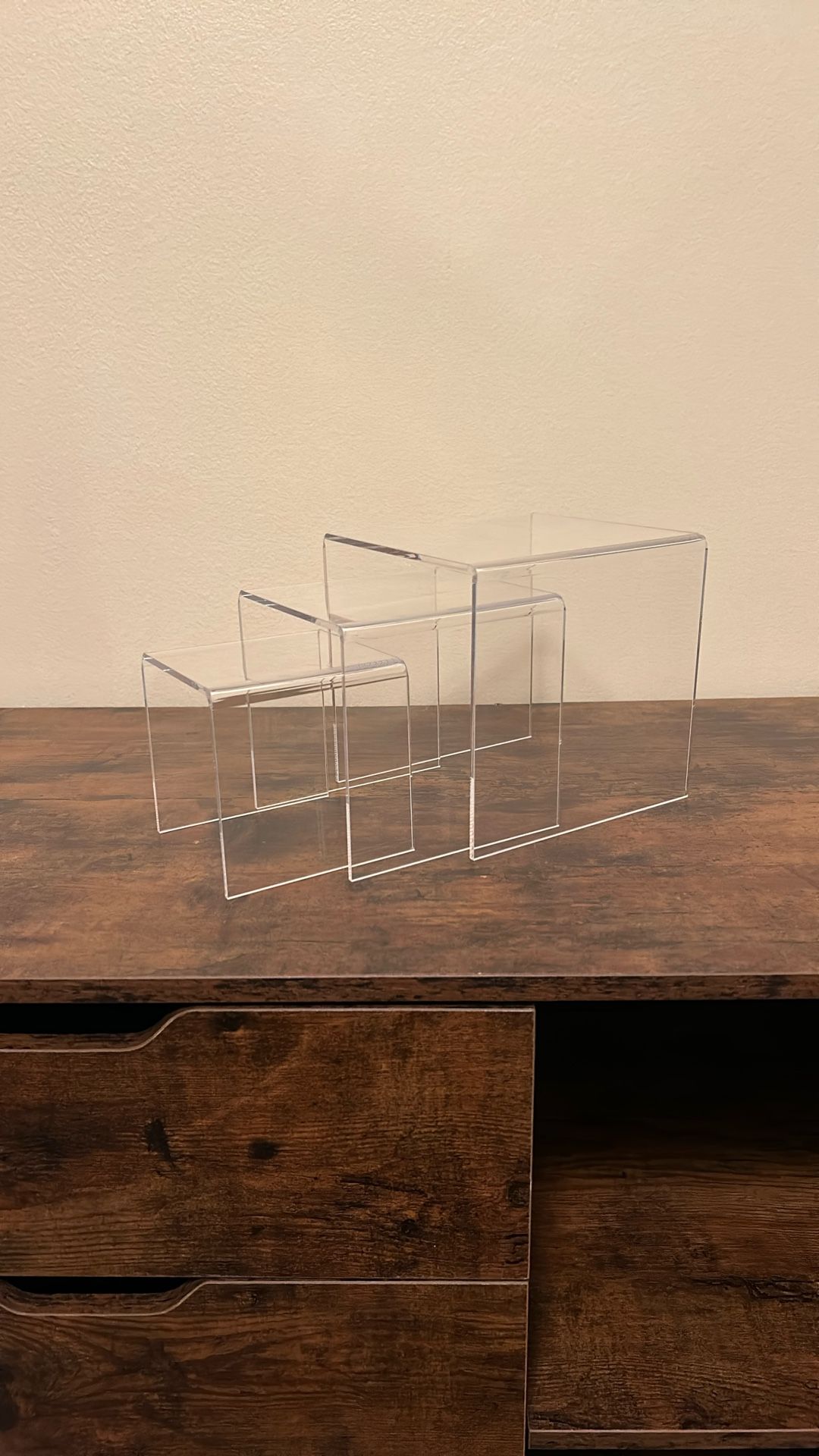 Clear Display Shelves