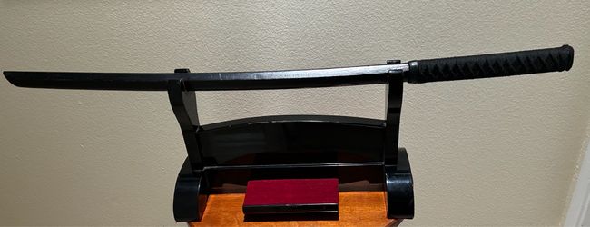 Japanese Sword Ra ck Stand with Training Bokken (39") Wooden Sword for Martial Arts