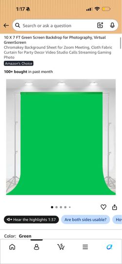 NEW 10 X 7 FT Green Screen Backdrop