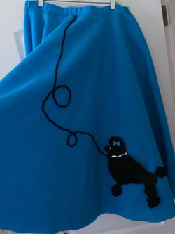 Blue  Poodle Skirt size M