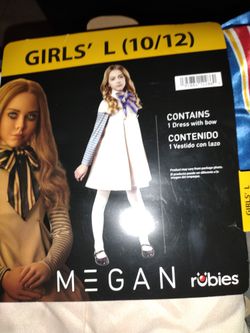 Halloween Megan 2.0 Costume Size L 10/12 Little Girls $40