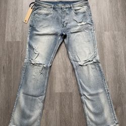 Ksubi Bronko ‘Punk Blue’ Thrashed Denim Size 38