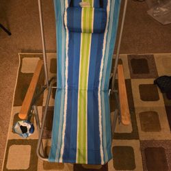 Rio Gear Original Steel Backpack Chair / Foldable Camping Chair That Turns Into A Backpack With Big Pouch In The Chair