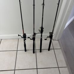 4 Fishing Poles 