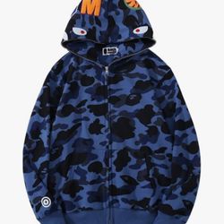 blue bape hoodie 