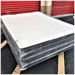 NEW QUEEN SIZE - MATTRESS AND BOX SPRING--2PCS