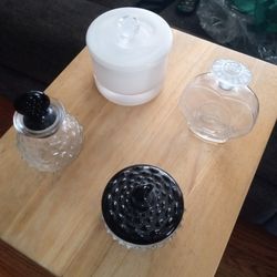 Assorted Decorative Glass Jars, Cross Posted, North Riverside 