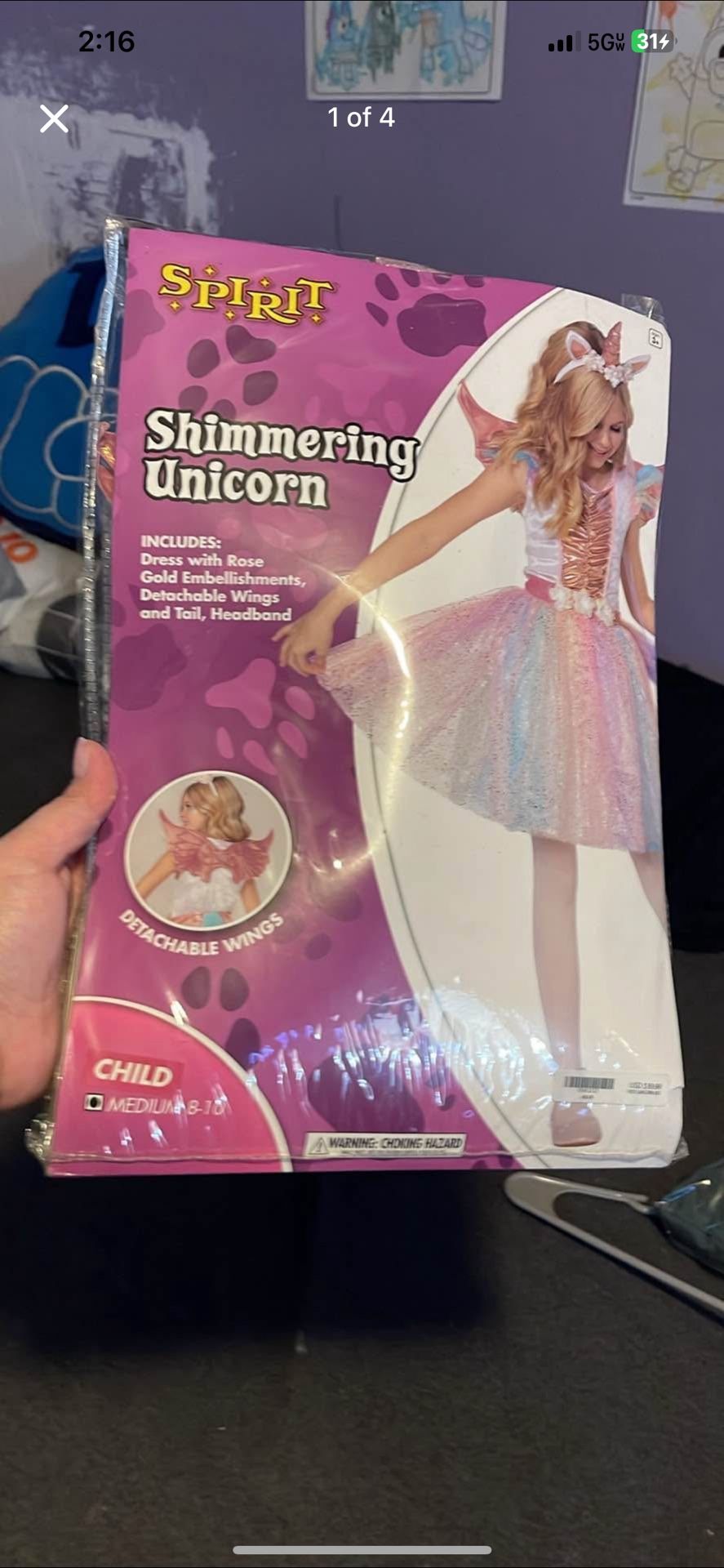 Girls Unicorn Costume 