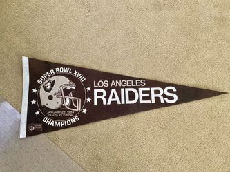 LA Raiders 1984 Super Bowl Pennant Vintage