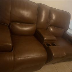 Brown Love Seat  Recliner