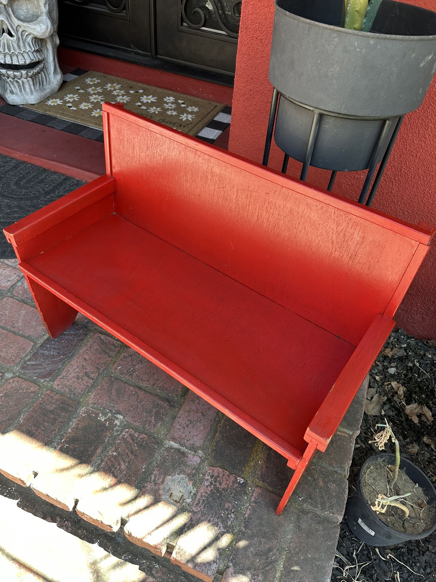 Adorable Sturdy Kids Wooden Bench - 32 1/2 Inches Long
