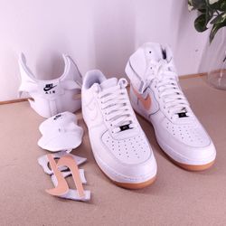 Nike Air Force 1 High/Low Convertible White Coral Gum sneakers
