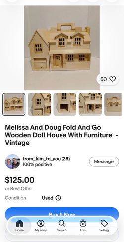 MELISA AND DOUG- FOLD WOODEN dole house 🏠