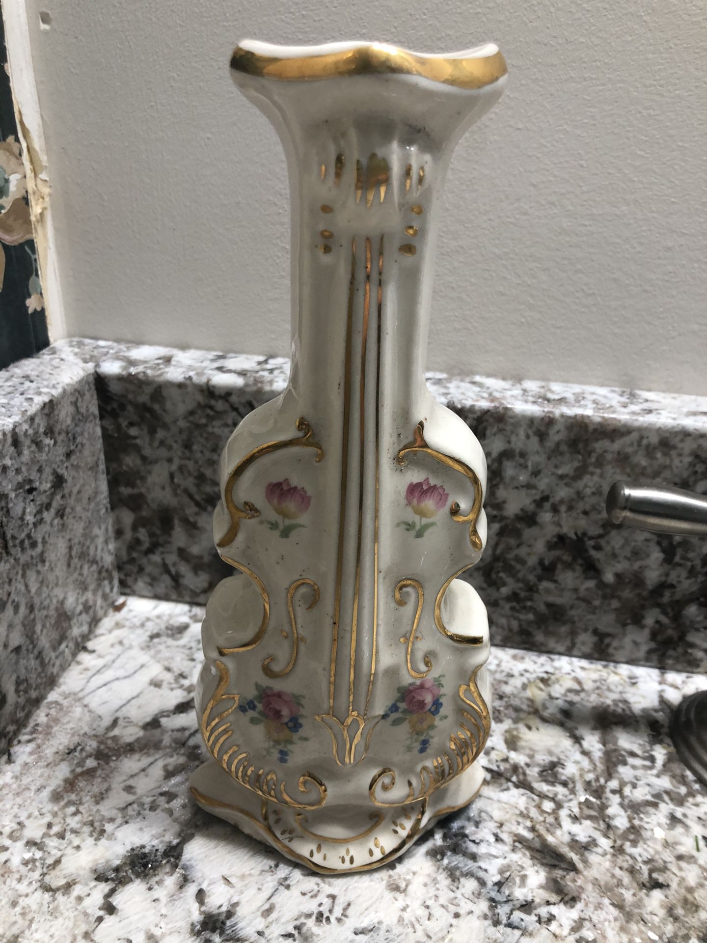 Vintage 1950s Violin Vase