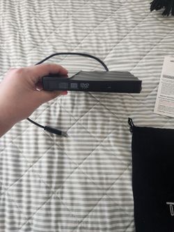 Portable external USB CD/DVD drive burner wit