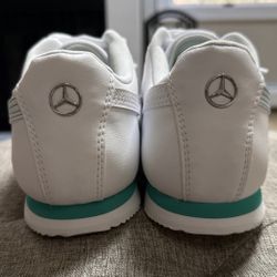 Puma MAPM Mercedes-AMG Petronas Roma White Green Sneakers Men’s Size 9.5 New w/ Box