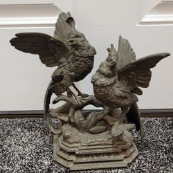 BRONZE TWO LOVEBIRDS SCULPTURE