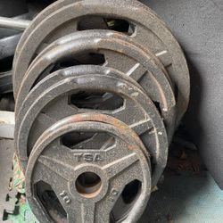 SET OF TSA OLYMPIC EASY GRIP PLATES (PAIRS OF) 45s 35s 25s 10s 