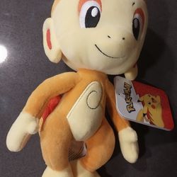 Pokemon CHIMCHAR 8” Plush Licensed Authentic Rare Fire Monkey