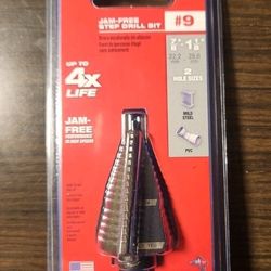 MILWAUKEE STEP DRILL BITS 65% OFF RETAIL PRICE.