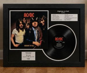 Jimmy Hendrix & AC/DC record display
