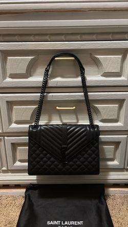 YSL large black shoulder bag