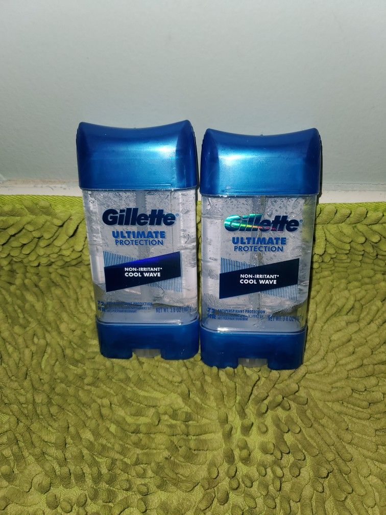 2 Deodorants Gel Gillette Ultimate Protection 3.8oz