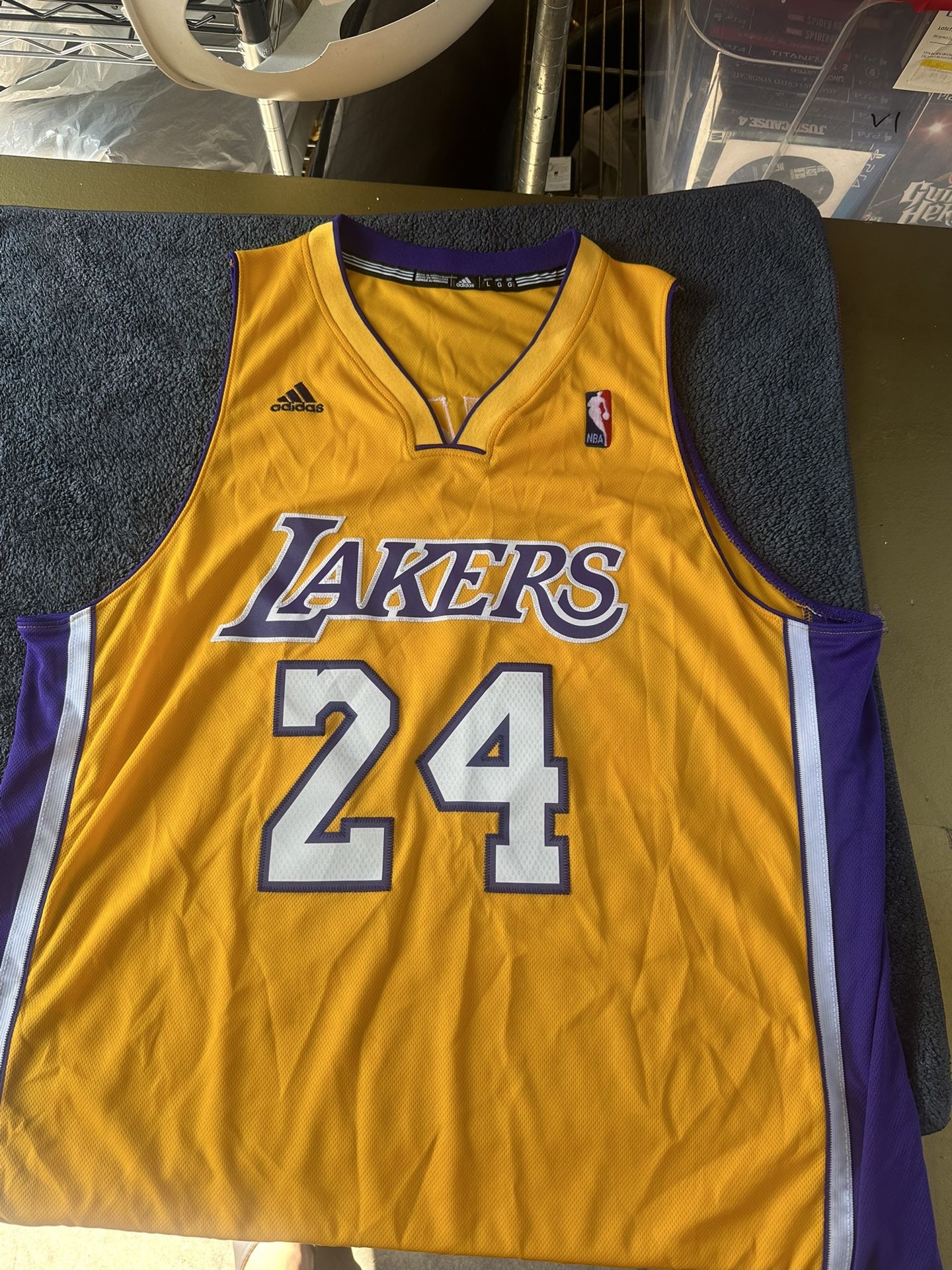 Kobe Bryant Los Angeles Lakers Adidas Swingman Gold Jersey size L