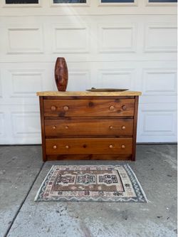 rustic solid wood dresser • 3 drawer chest