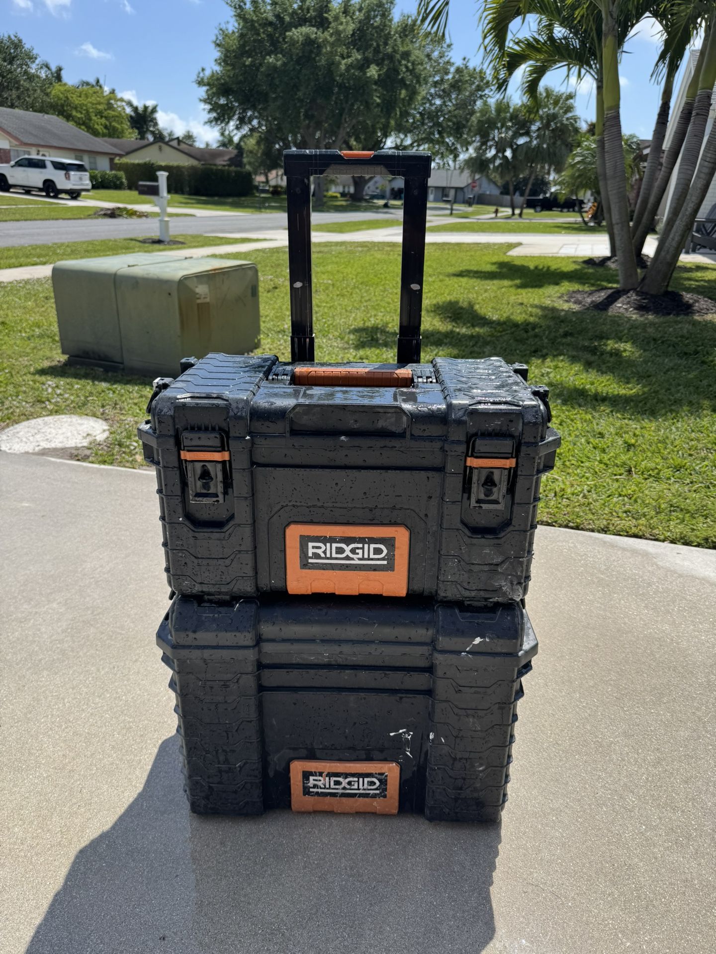 Rigid storage boxes with Makita tools