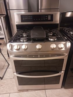 LG Stainless Steel Double Oven Gas Range