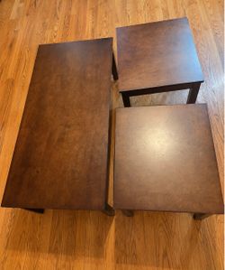 3 Piece Dark Cherry Table Set