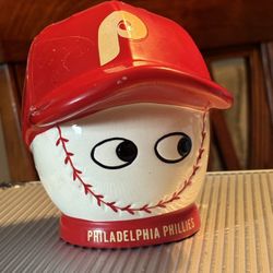 Vintage (Rare) 4.5 Inch Philadelphia Phillies Ceramic Bank 