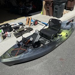 Old Town top water sportsman pedal kayak with fish finder