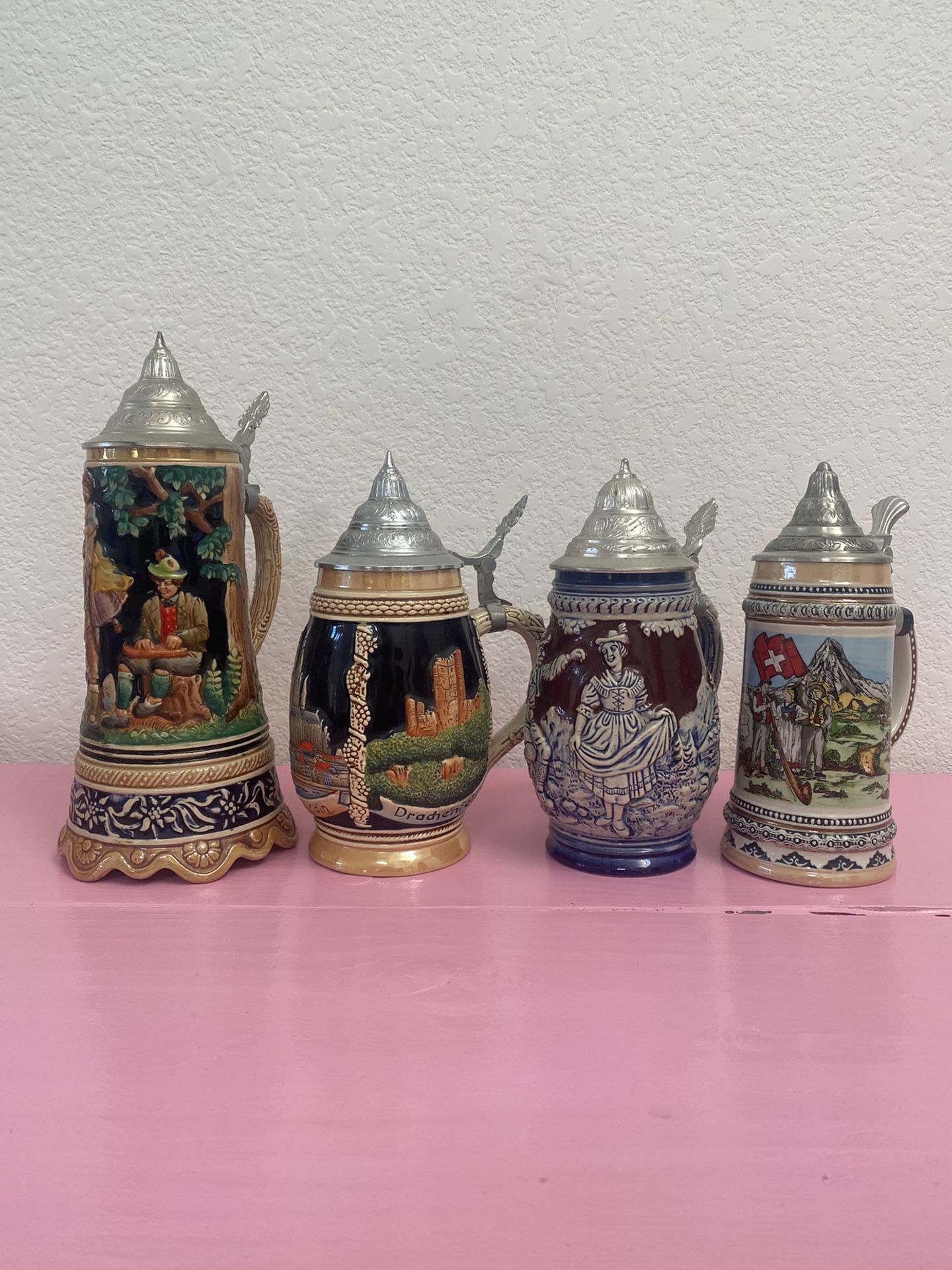 German & Swiss beer steins