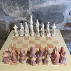 Soapstone African Chess Set. Very Unique. 